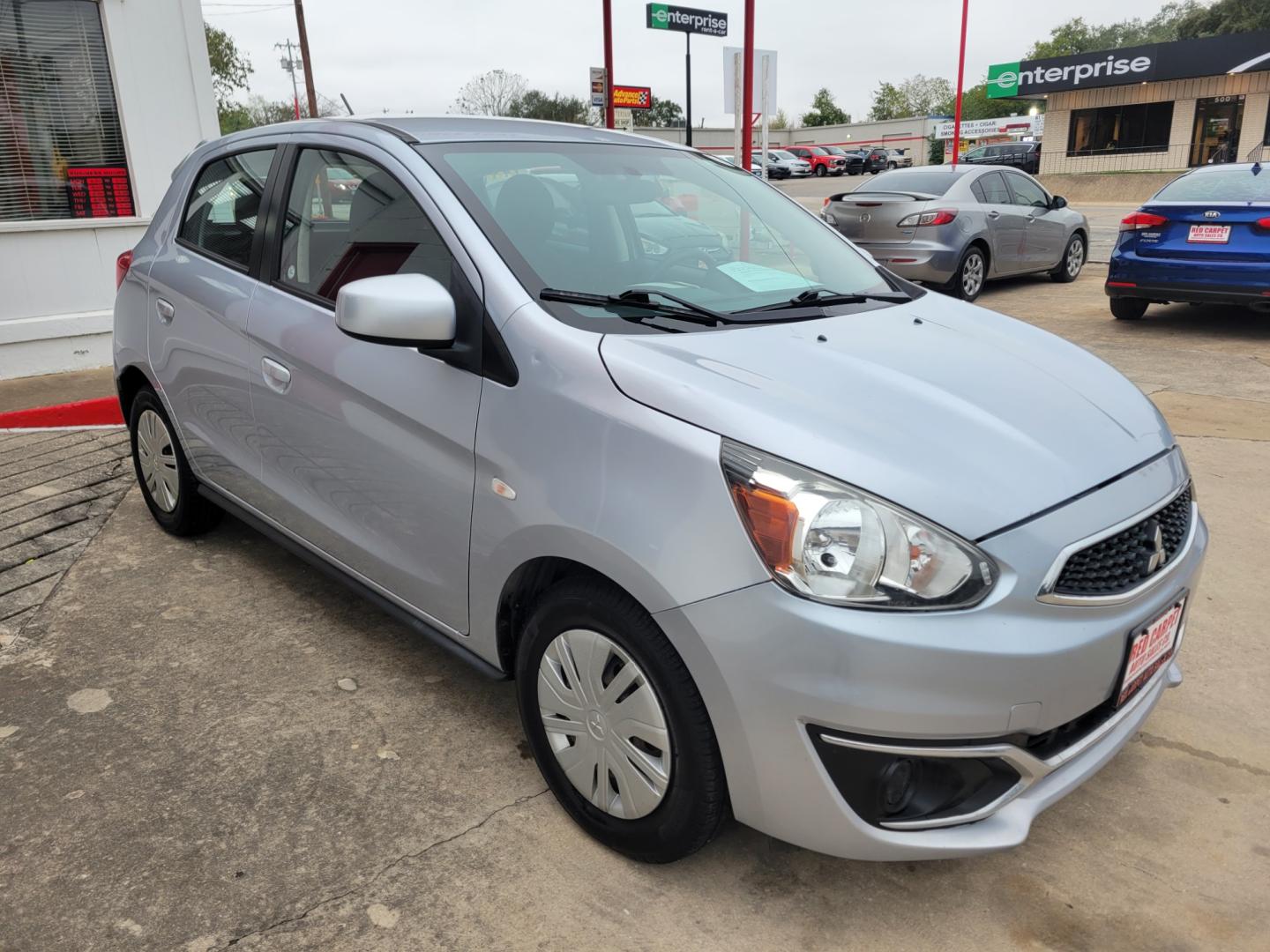 2018 SILVER /GRAY Mitsubishi Mirage (ML32A3HJ6JH) with an 1.2L I3 F DOHC 12V engine, Automatic transmission, located at 503 West Court, Seguin, TX, 78155, (830) 379-3373, 29.568621, -97.969803 - Photo#1